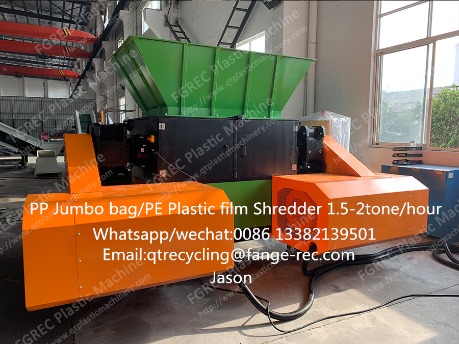 Double Shaft Shredder Machine Plastic Soft Film Products Recycling